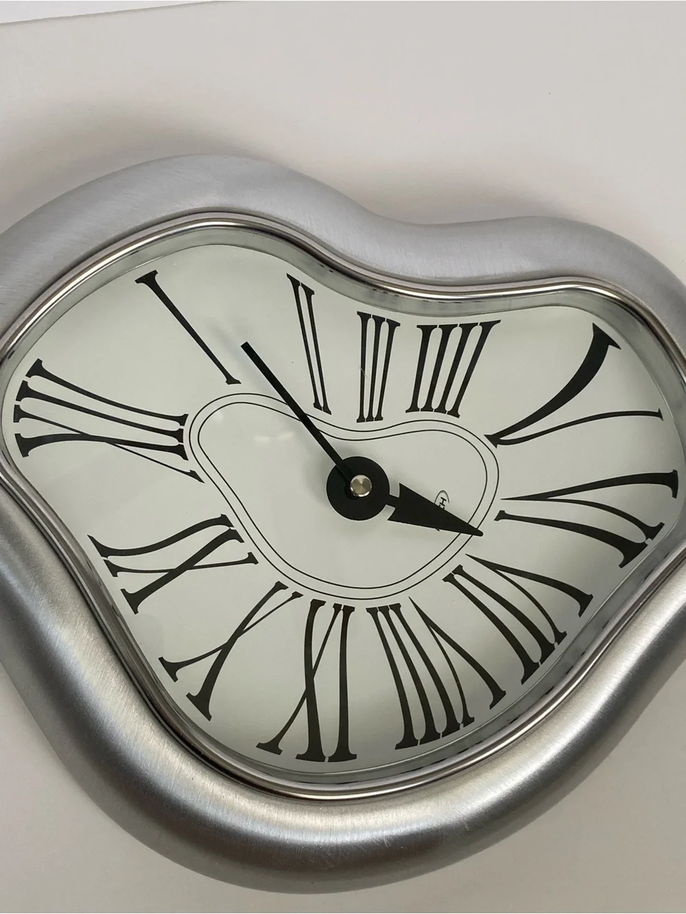 Vintage Kitch Verichron melting wall clock aluminum Salvador Dali inspired RARE